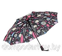 Зонт полуавтомат, R=55см, цвет чёрный, фото 2