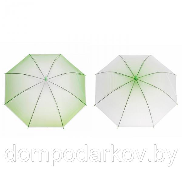Зонт полуавтоматический "Градиент", трость, R=46см, цвет зелёный - фото 2 - id-p76560806