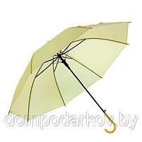 Зонт-трость, полуавтоматический, R=46см, цвет жёлтый, фото 2