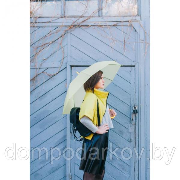 Зонт-трость, полуавтоматический, R=46см, цвет жёлтый - фото 5 - id-p76560816