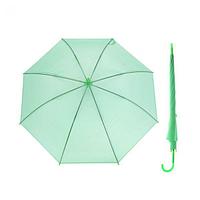 Зонт-трость, полуавтоматический, R=46см, цвет зелёный