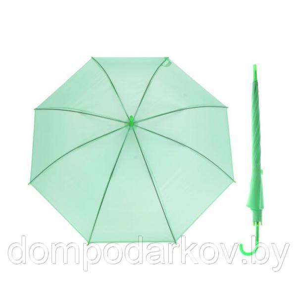 Зонт-трость, полуавтоматический, R=46см, цвет зелёный - фото 1 - id-p76560817