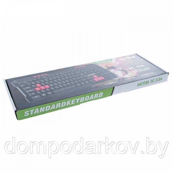 Клавиатура игровая, мультимедийные клавиши, черная - фото 5 - id-p76560848