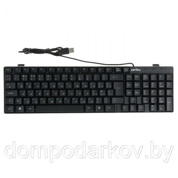 Клавиатура Perfeo DOMINO стандартная, USB, чёрная - фото 2 - id-p76560847