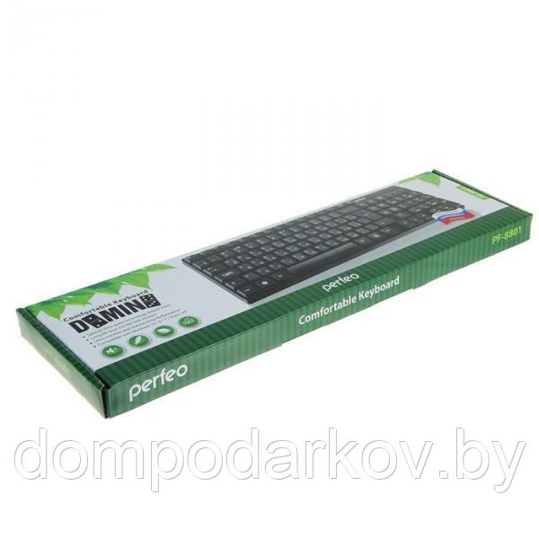 Клавиатура Perfeo DOMINO стандартная, USB, чёрная - фото 5 - id-p76560847