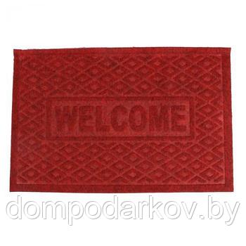 Коврик придверный 40х60 см "Welcome. Ромбы", цвет МИКС