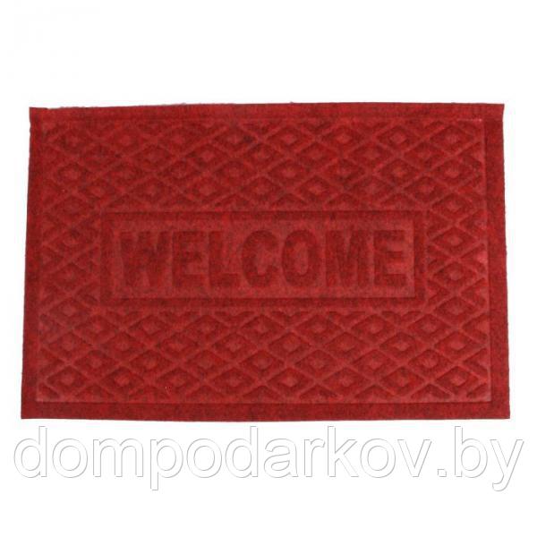 Коврик придверный 40х60 см "Welcome. Ромбы", цвет МИКС - фото 1 - id-p76560876