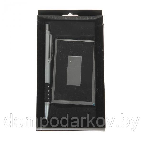 Набор подарочный 2в1 в блистере (визитница+ручка) черный - фото 4 - id-p76561446
