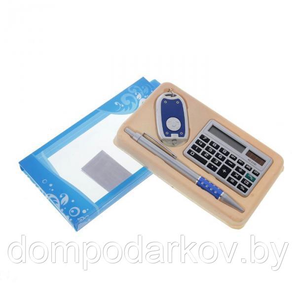Набор подарочный 3в1: ручка, калькулятор, фонарик - фото 1 - id-p76561464