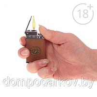 Набор подарочный 4в1 "Скорпион": ручка, брелок, портсигар, Зажигалка пьезо газ, коричневый, фото 3