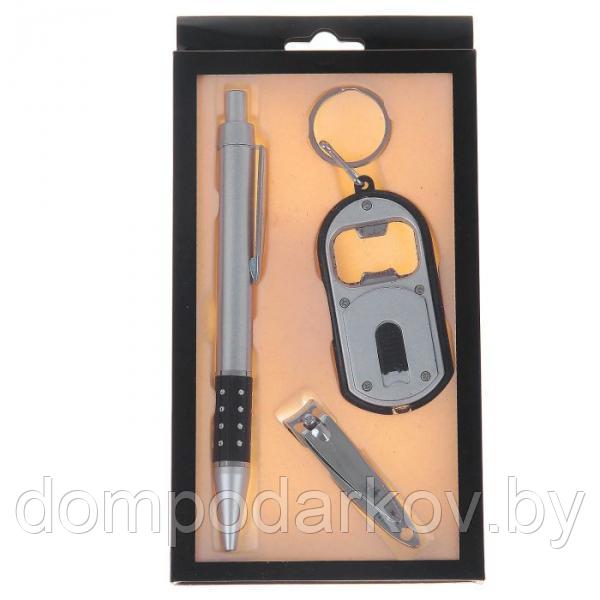 Подарочный набор, 3 предмета в коробке: ручка, брелок-открывалка-фонарик, кусачки - фото 3 - id-p76561644