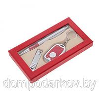Подарочный набор, 3 предмета в коробке: ручка, брелок-фонарик, кусачки, фото 3