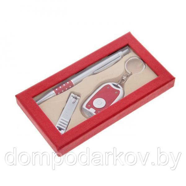 Подарочный набор, 3 предмета в коробке: ручка, брелок-фонарик, кусачки - фото 3 - id-p76561647