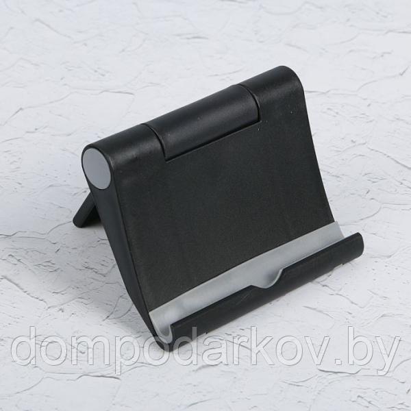 Подставка для телефона и планшета, регулируемый угол наклона, чёрный - фото 1 - id-p76561675
