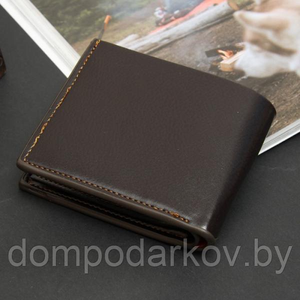 Портмоне мужской, 3 отдела, для карт, цвет коричневый - фото 2 - id-p76561696