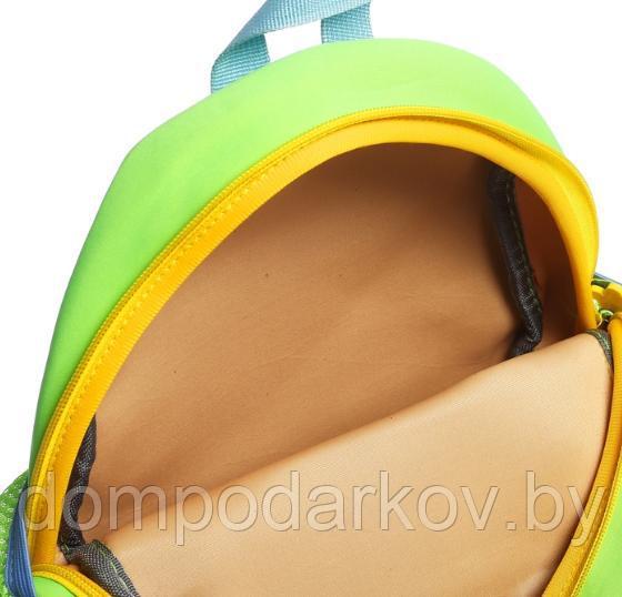 Рюкзак детский на молнии "Котик", 1 отдел, 2 боковых кармана, цвет зелёный - фото 4 - id-p76561779