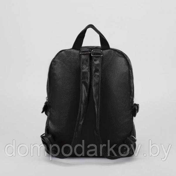 Рюкзак мол L-811, 27*9*35, отд на молнии, н/карман, черный - фото 3 - id-p76561788