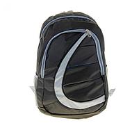 Рюкзак молодёжный "Волна", 1 отдел, 2 наружных кармана, 2 боковых кармана, цвет чёрно-серый