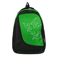 Рюкзак молодёжный "Огонь", 1 отдел, 1 наружный и 2 боковых кармана, дышащая спинка, зелёный