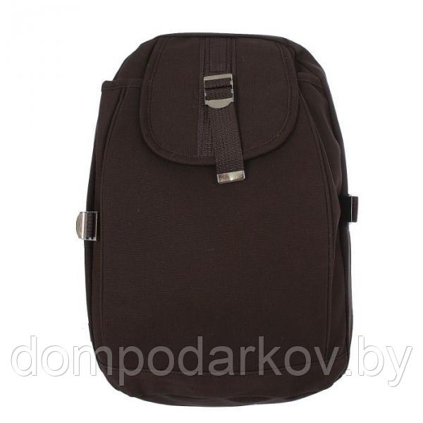 Рюкзак молодёжный "Однотонный", 1 отдел, 1 наружный карман, коричневый