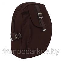 Рюкзак молодёжный "Однотонный", 1 отдел, 1 наружный карман, коричневый, фото 2