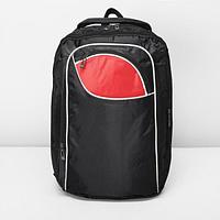 Рюкзак молодёжный "Спринт", 2 отдела, отдел для компьютера, 2 наружных и 2 боковых кармана, чёрный/красный