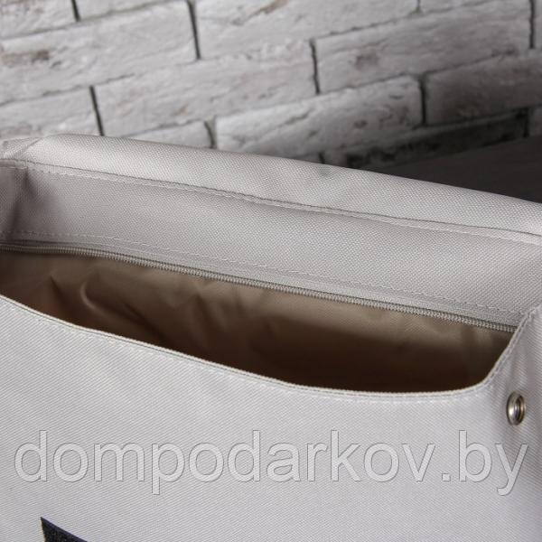 Рюкзак молодёжный на молнии Bagamas, с косметичкой, 1 отдел, цвет чёрный/серый - фото 3 - id-p76561825