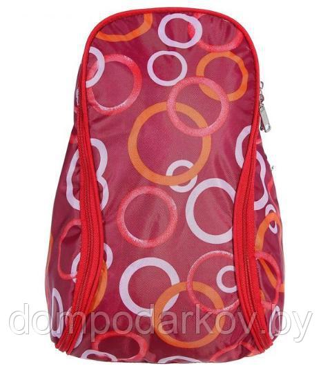 Рюкзак молодёжный на молнии, 1 отдел, 2 наружных кармана, красный - фото 1 - id-p76561826