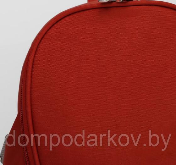 Рюкзак молодёжный на молнии, 1 отдел, 2 наружных кармана, оранжевый - фото 4 - id-p76561827