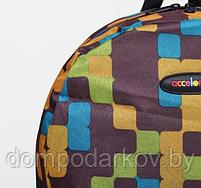 Рюкзак молодёжный на молнии, 1 отдел, наружный карман, регулируемые лямки, цвет жёлтый/коричневый, фото 5