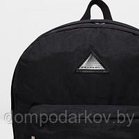 Рюкзак молодёжный на молнии, 1 отдел, наружный карман, цвет чёрный, фото 4