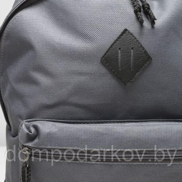 Рюкзак молодёжный на молнии, 1 отдел, наружный карман, цвет серый - фото 4 - id-p76561844