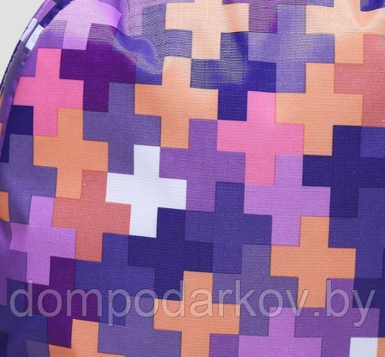 Рюкзак молодёжный на молнии, 1 отдел, наружный карман, цвет сиреневый - фото 4 - id-p76561846