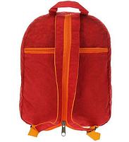 Рюкзак молодёжный на молнии, 2 отдела, красный/оранжевый, фото 3