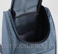 Рюкзак молодежный С126, 22*13*30, 1 отд на молнии, н/карман, темно-серый, фото 5