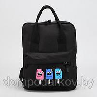Рюкзак-сумка Мороженое, 27*13*35см, отдел на молнии, н/карман, черный, фото 2