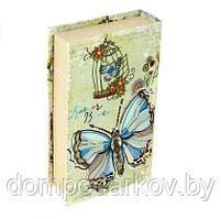 Сейф-книга шёлк "Голубая бабочка", фото 4