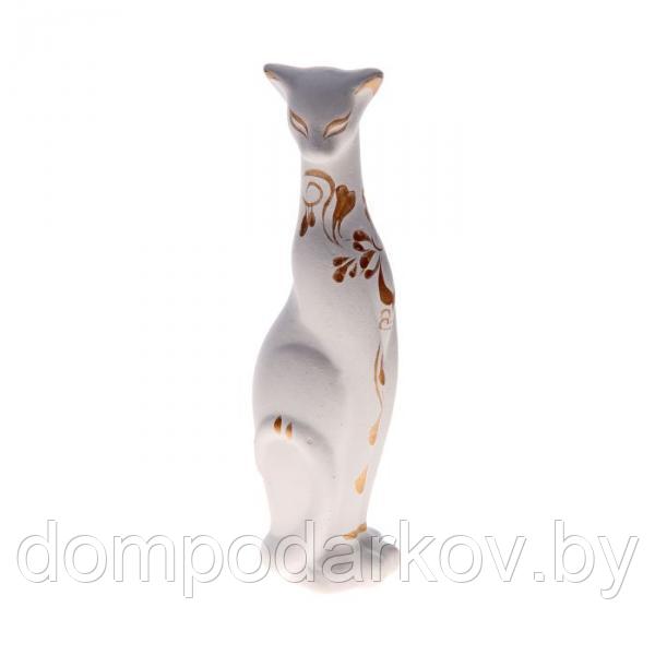 Сувенир "Кошка Багира" наклоненная, роспись белая - фото 1 - id-p76562001