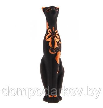 Сувенир "Кошка Багира" прямая роспись черная
