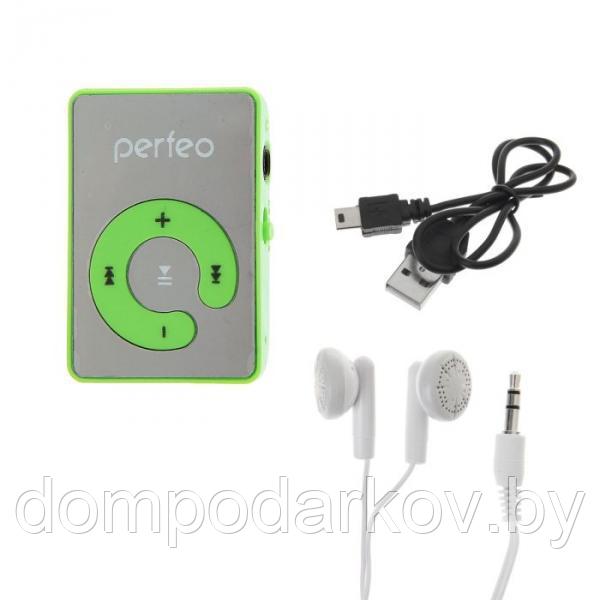 Цифровой MP3-аудиоплеер Perfeo Music Clip Color, зелёный