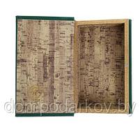 Шкатулка-книга с тиснением "Финансовый магнат", обита искусственной кожей, фото 2