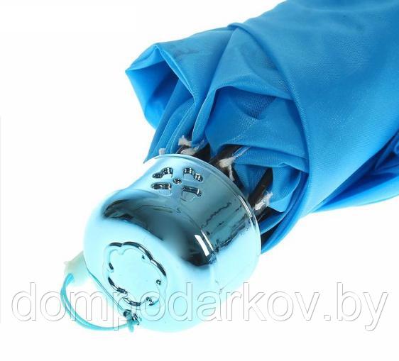 Зонт механический, R=55см, цвет голубой - фото 3 - id-p76562358