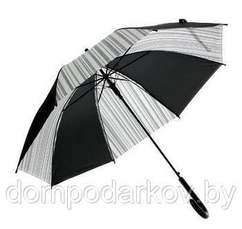 Зонт-трость, полуавтомат, R=55см, цвет чёрный
