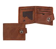 Портмоне мужское на магните "Жак", 3 отдела, отдел для карт, 1 наружный карман, коричневое