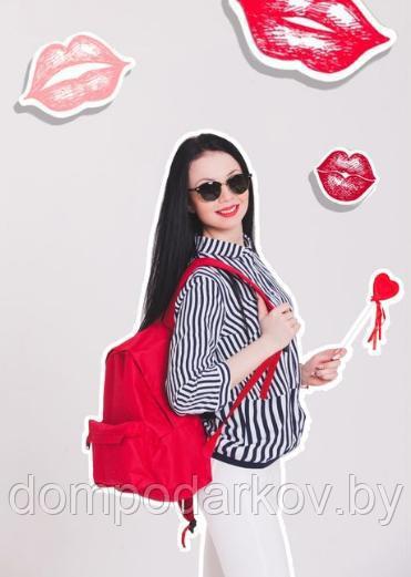 Рюкзак молодёжный на молнии, 1 отдел, 1 наружный карман, красный - фото 4 - id-p76562564