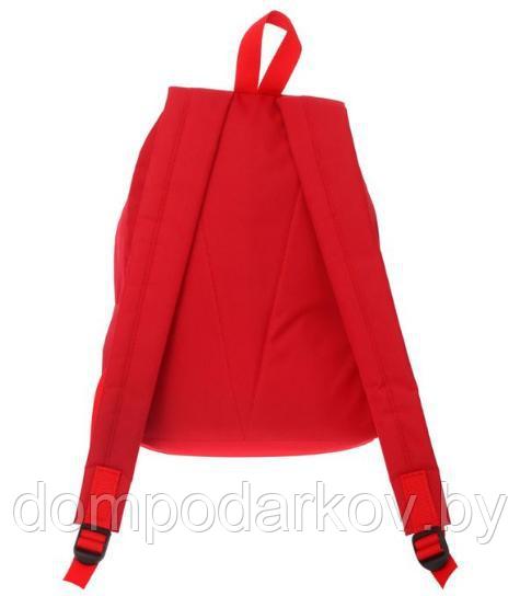 Рюкзак молодёжный на молнии, 1 отдел, 1 наружный карман, красный - фото 6 - id-p76562564