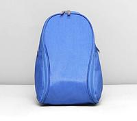Рюкзак молодёжный на молнии, 1 отдел, 2 наружных кармана, синий