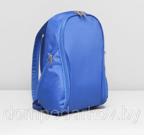 Рюкзак молодёжный на молнии, 1 отдел, 2 наружных кармана, синий - фото 2 - id-p76562565