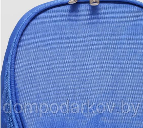Рюкзак молодёжный на молнии, 1 отдел, 2 наружных кармана, синий - фото 4 - id-p76562565