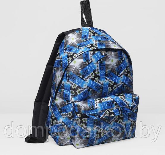 Рюкзак молодёжный на молнии, 1 отдел, наружный карман, цвет чёрный - фото 2 - id-p76562569
